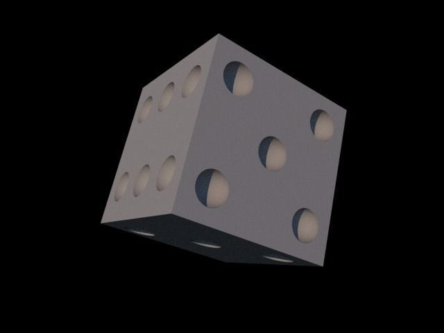 Simple Dice Free low-poly 3D model_6