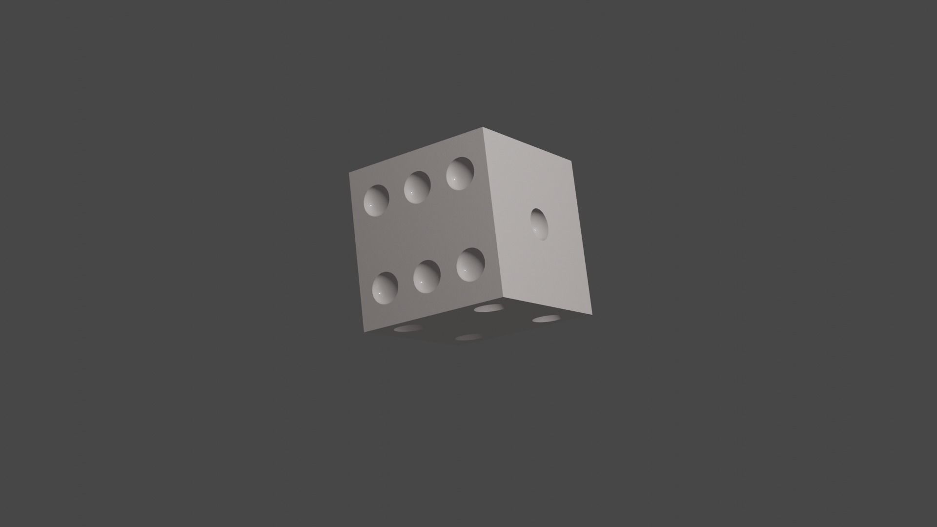 Simple Dice Free low-poly 3D model_2