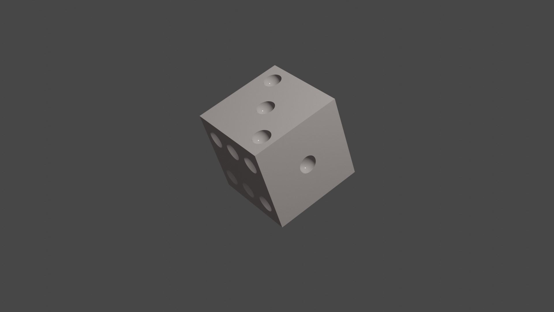 Simple Dice Free low-poly 3D model_3