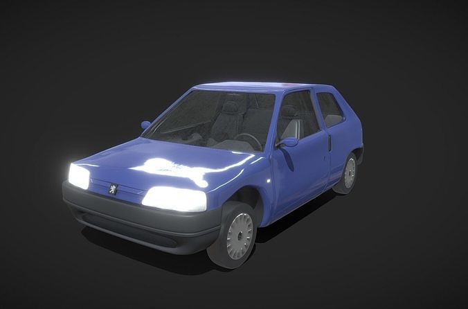 Peugeot 106 1996 Low-poly 3D model