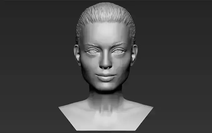 Margot Robbie bust 3D printing ready stl obj formats 3D print model