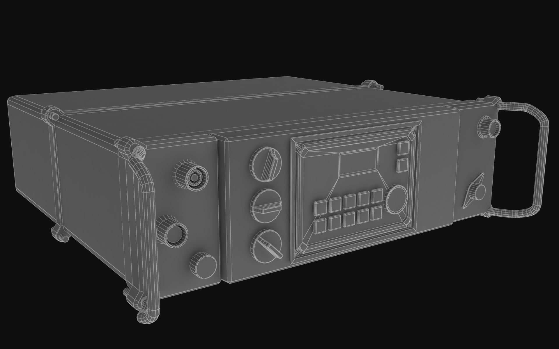 Military Radio Low-poly 3D model_5