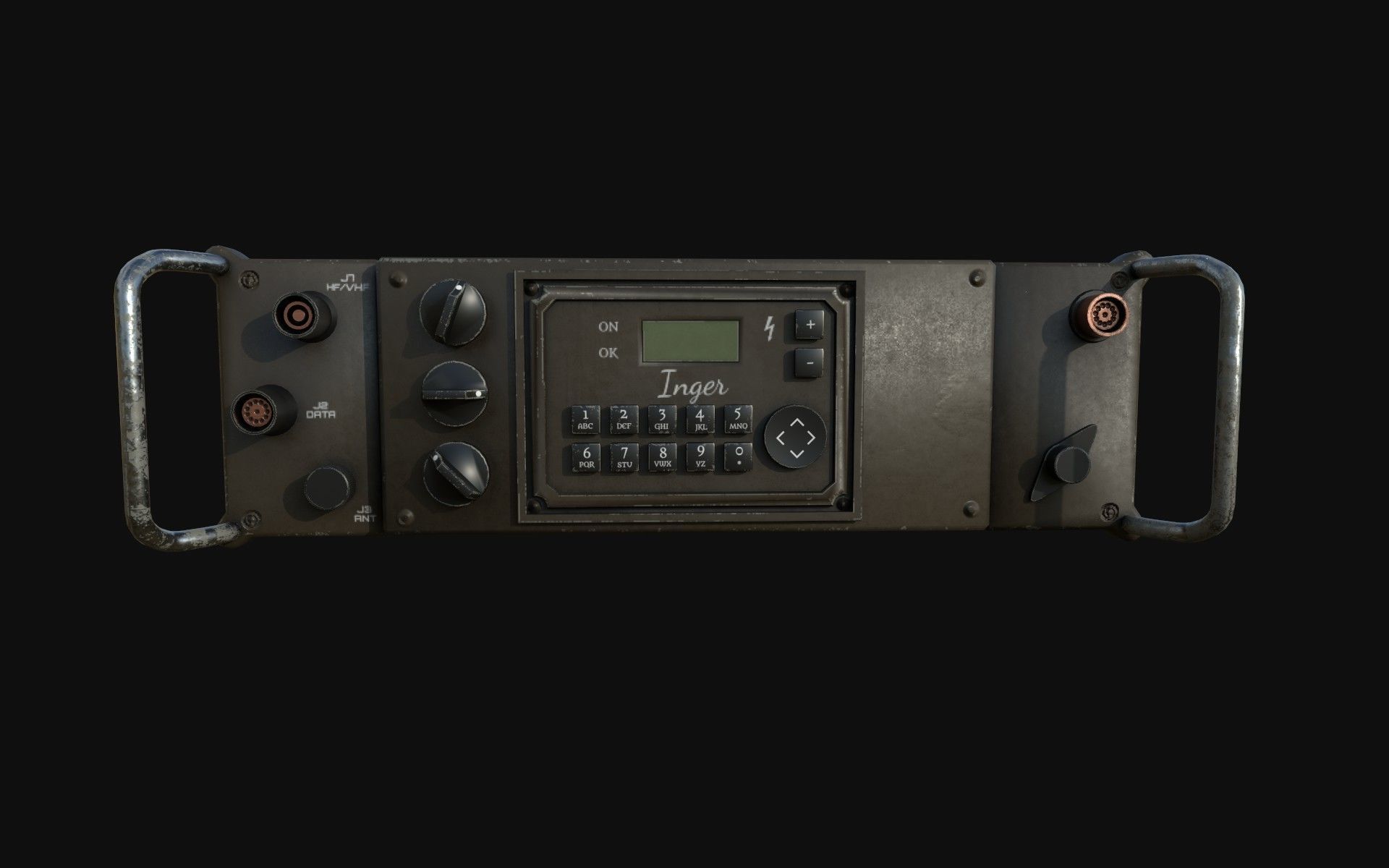 Military Radio Low-poly 3D model_1