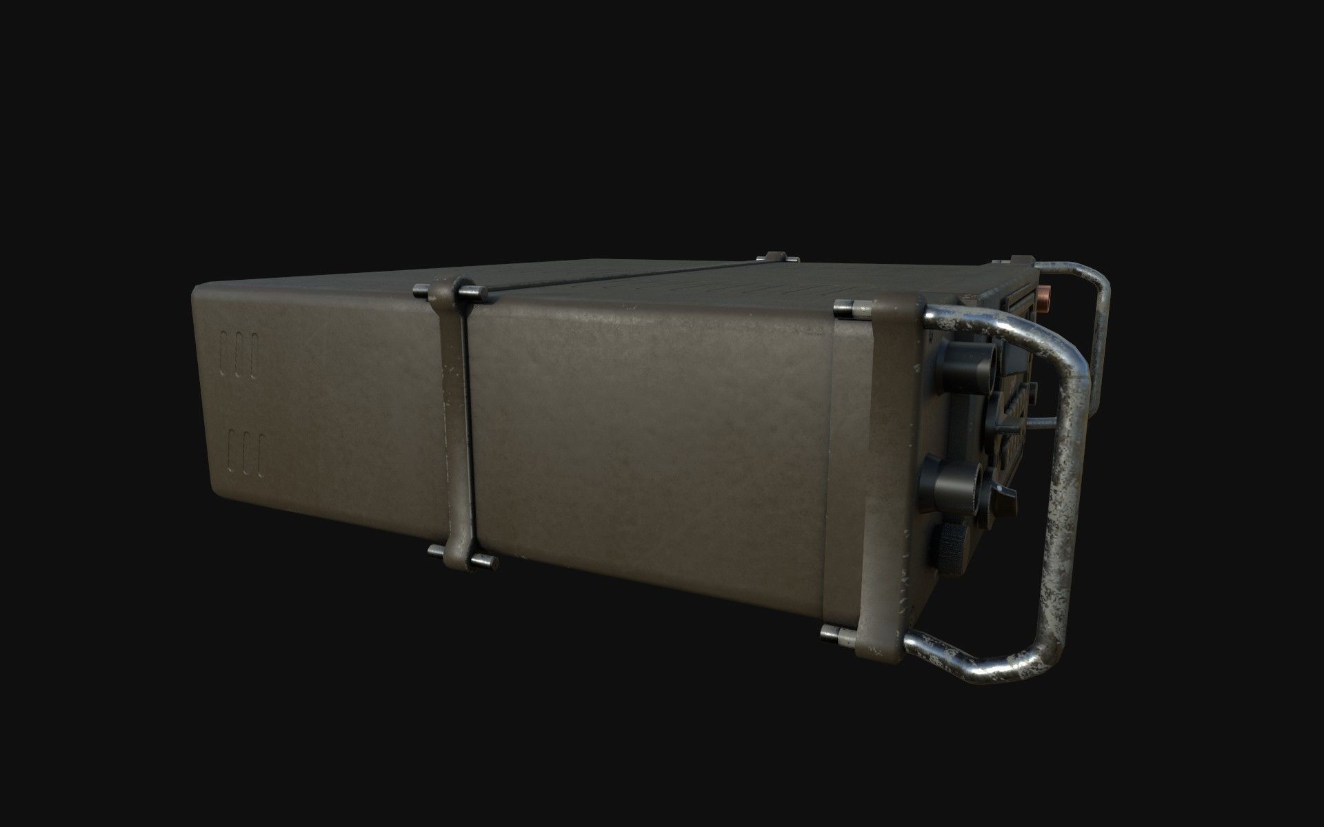 Military Radio Low-poly 3D model_3