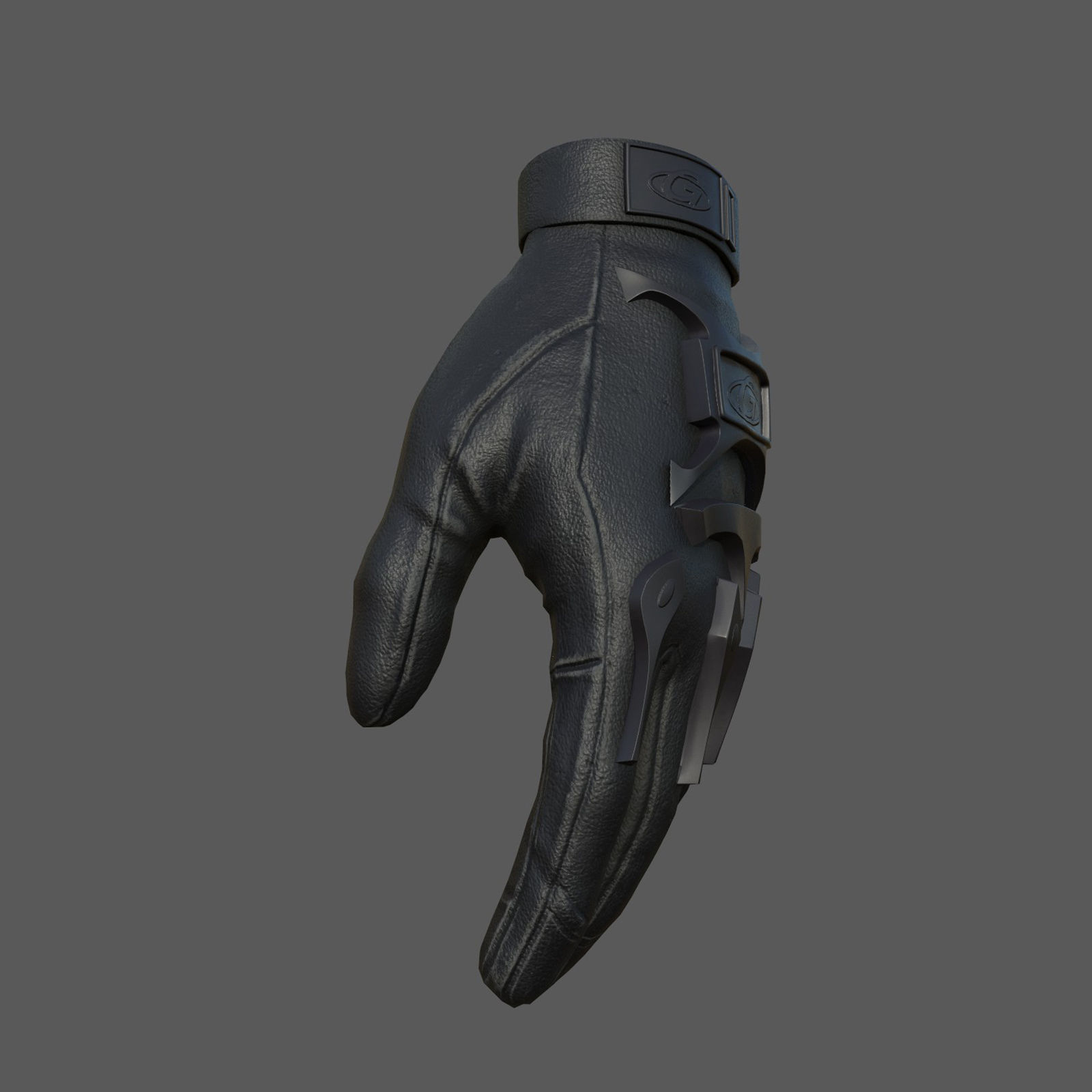 Gloves Sci-fi military fantasy combat soldier armor develop Low-poly 3D model_2