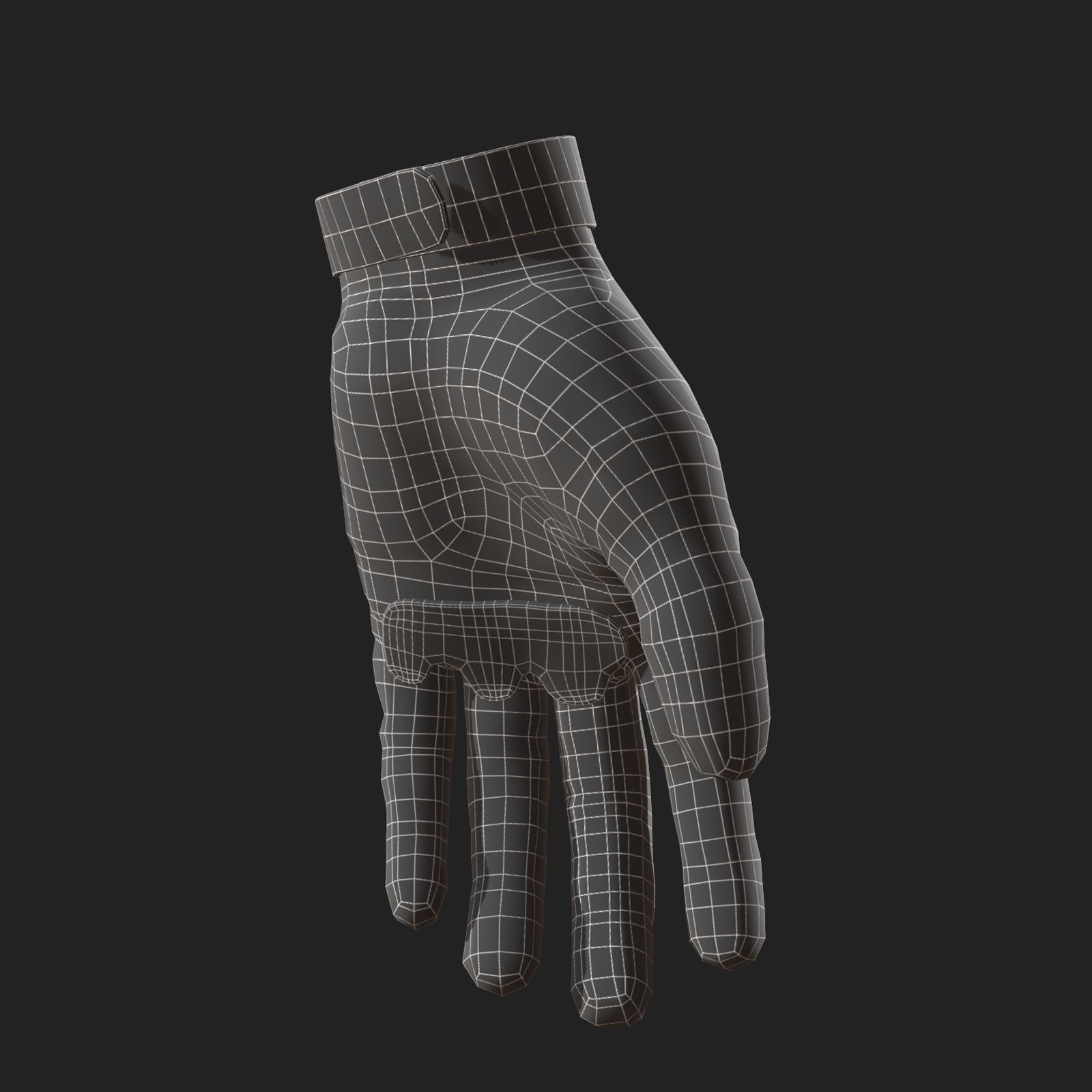 Gloves Sci-fi military fantasy combat soldier armor develop Low-poly 3D model_5