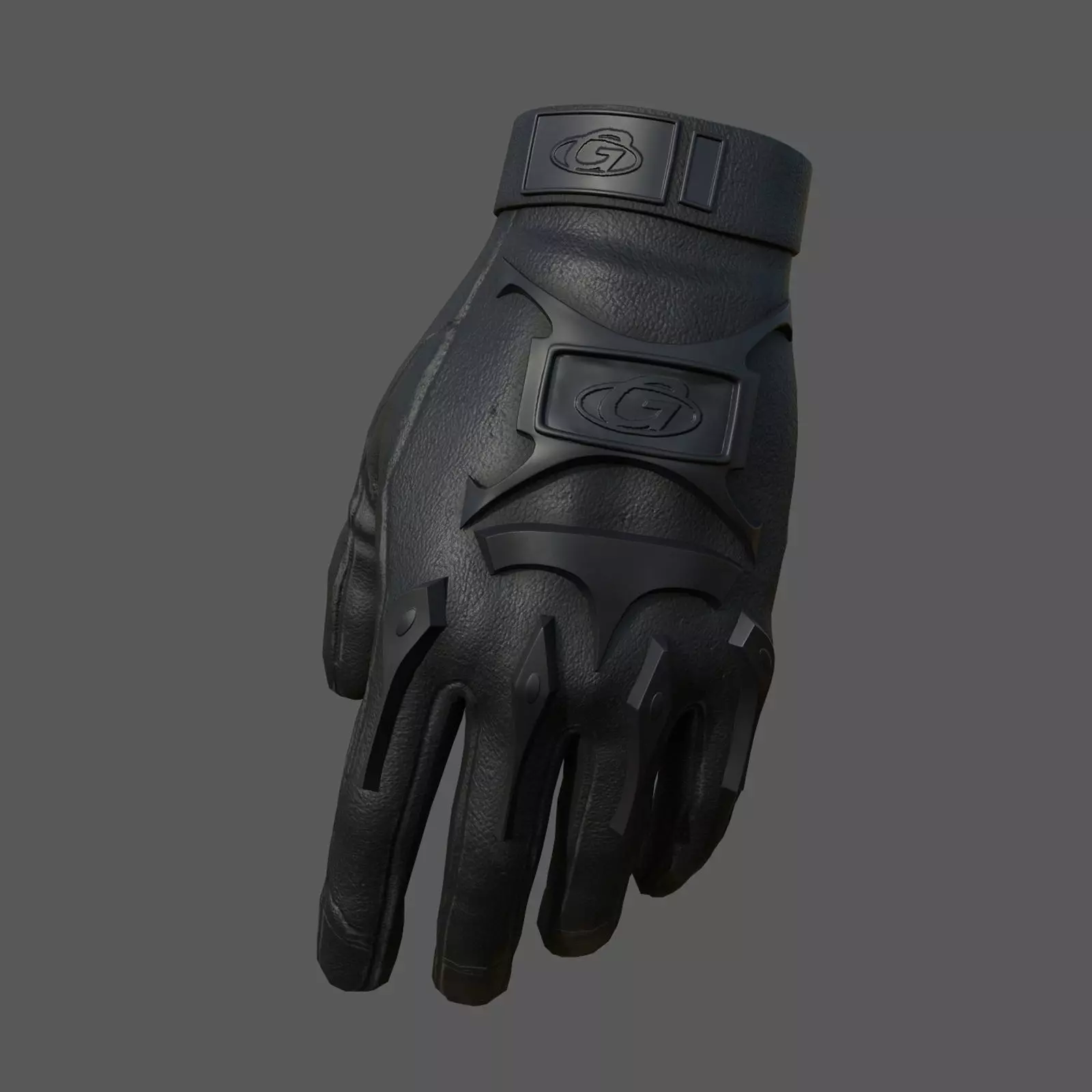 Gloves Sci-fi military fantasy combat soldier armor develop Low-poly 3D model_0