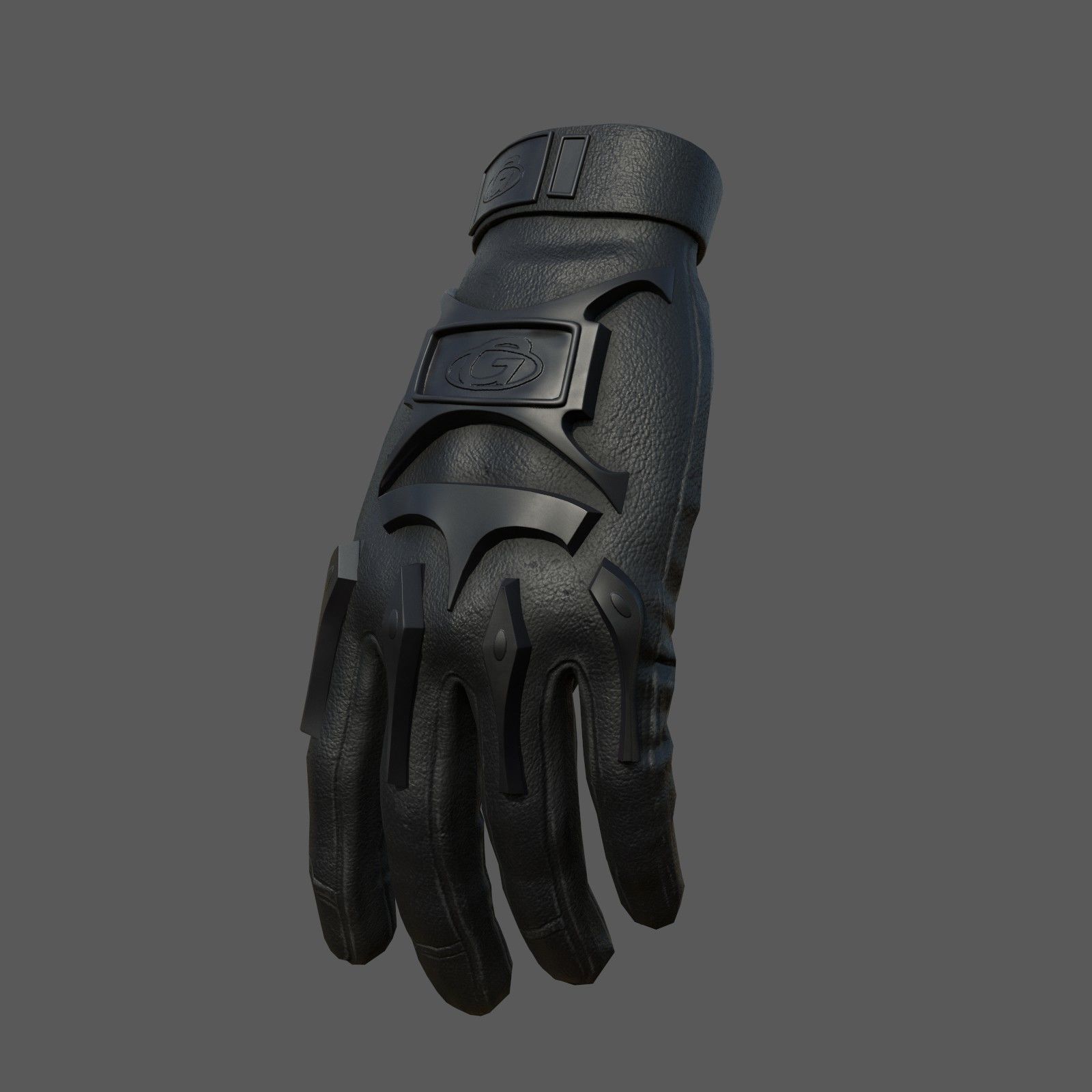 Gloves Sci-fi military fantasy combat soldier armor develop Low-poly 3D model_1
