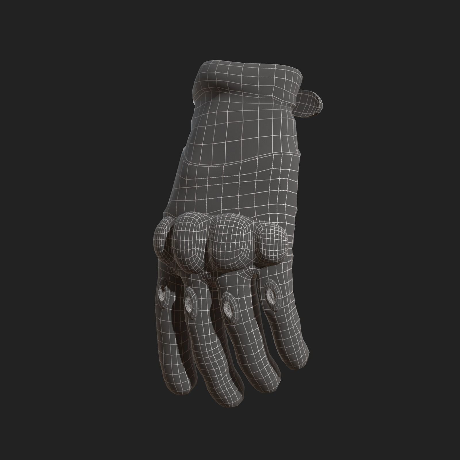 Gloves Sci-fi military fantasy combat 3d model low poly  Low-poly 3D model_4