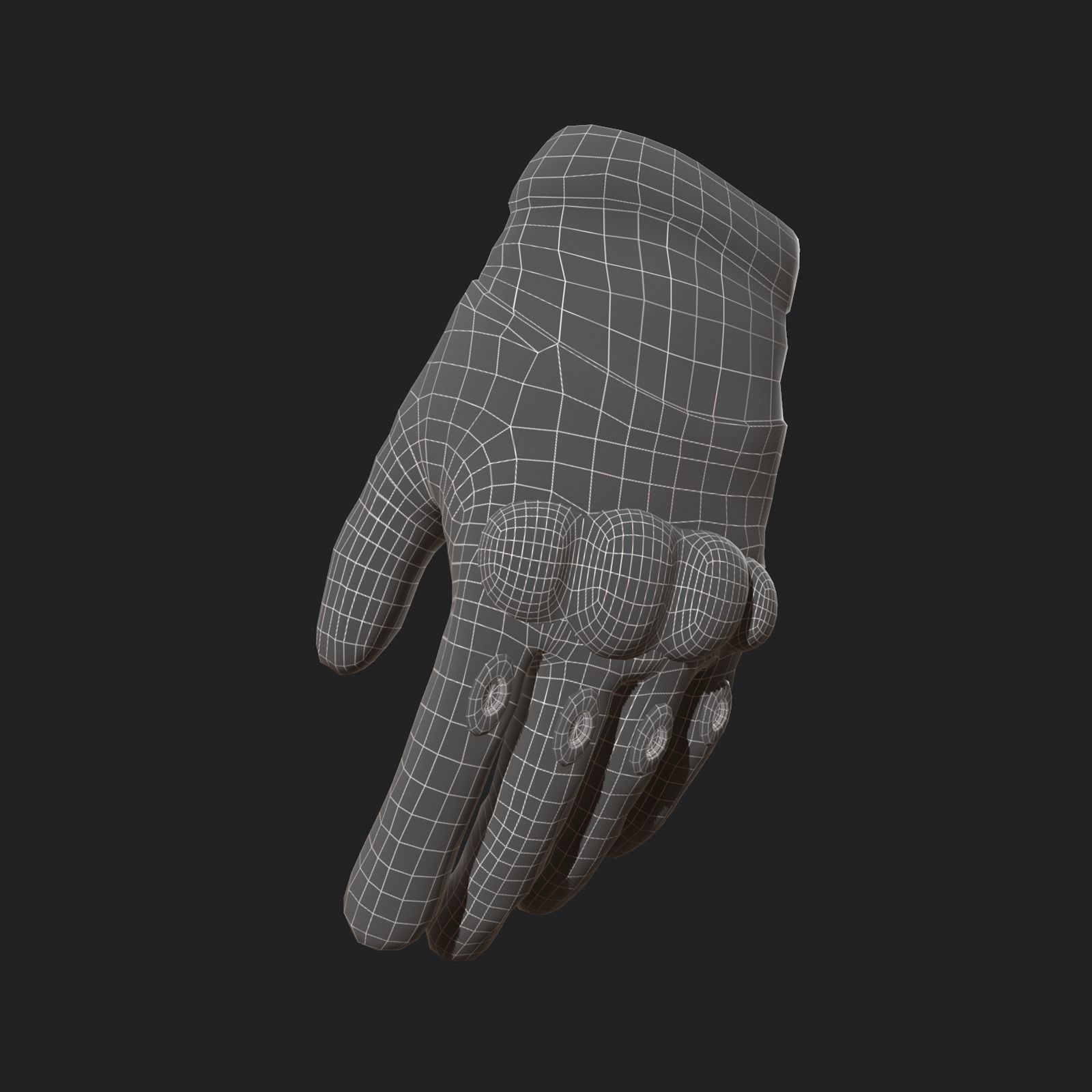 Gloves Sci-fi military fantasy combat 3d model low poly  Low-poly 3D model_5