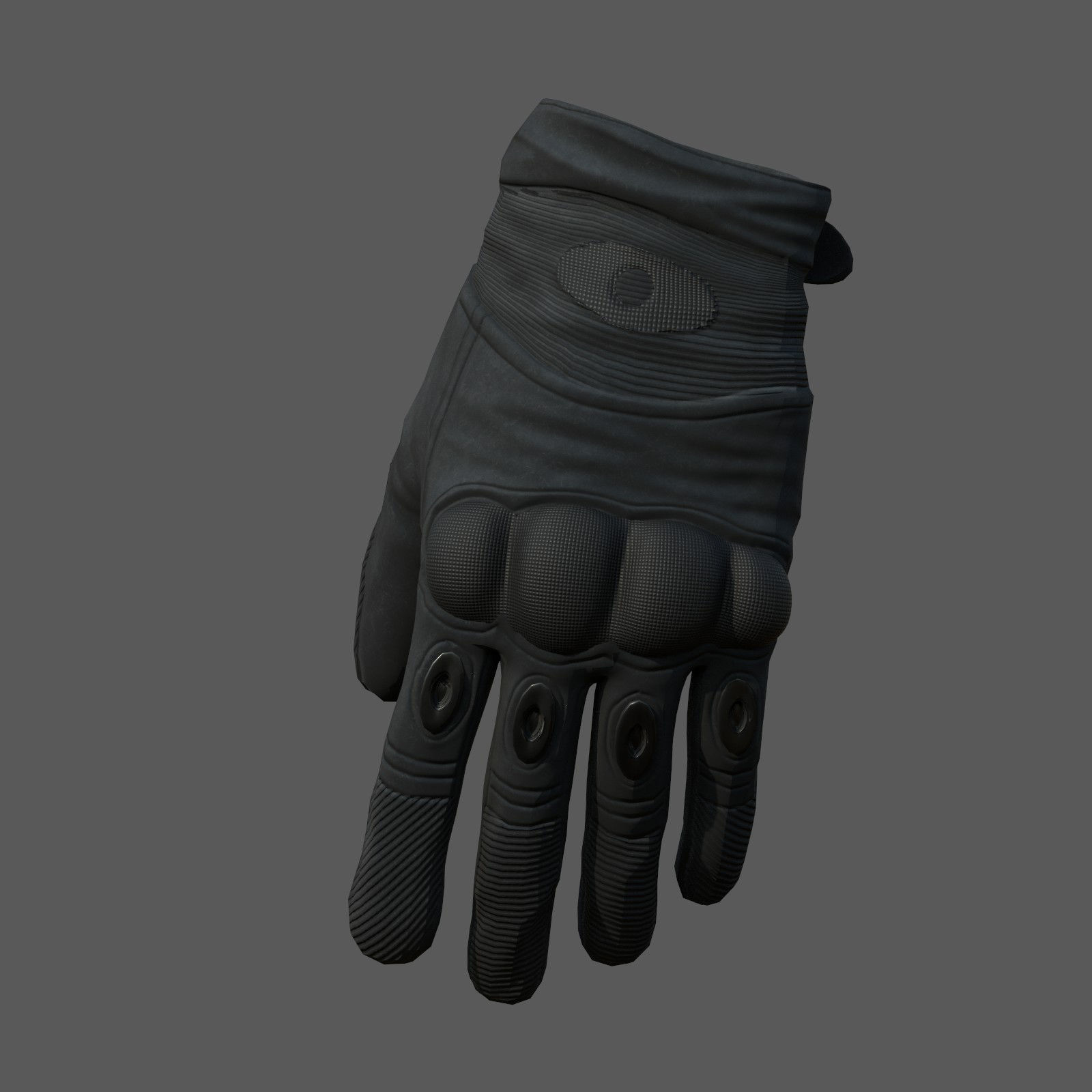 Gloves Sci-fi military fantasy combat 3d model low poly  Low-poly 3D model_1