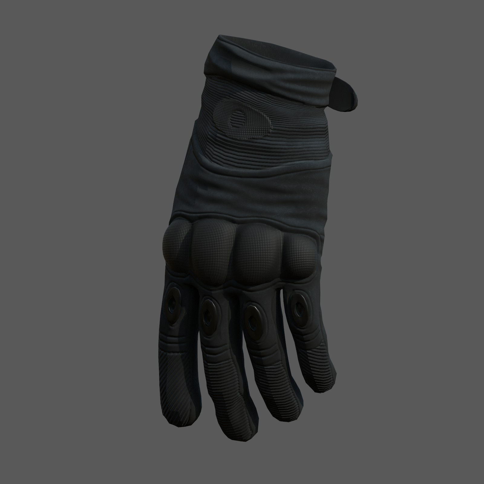 Gloves Sci-fi military fantasy combat 3d model low poly  Low-poly 3D model_2