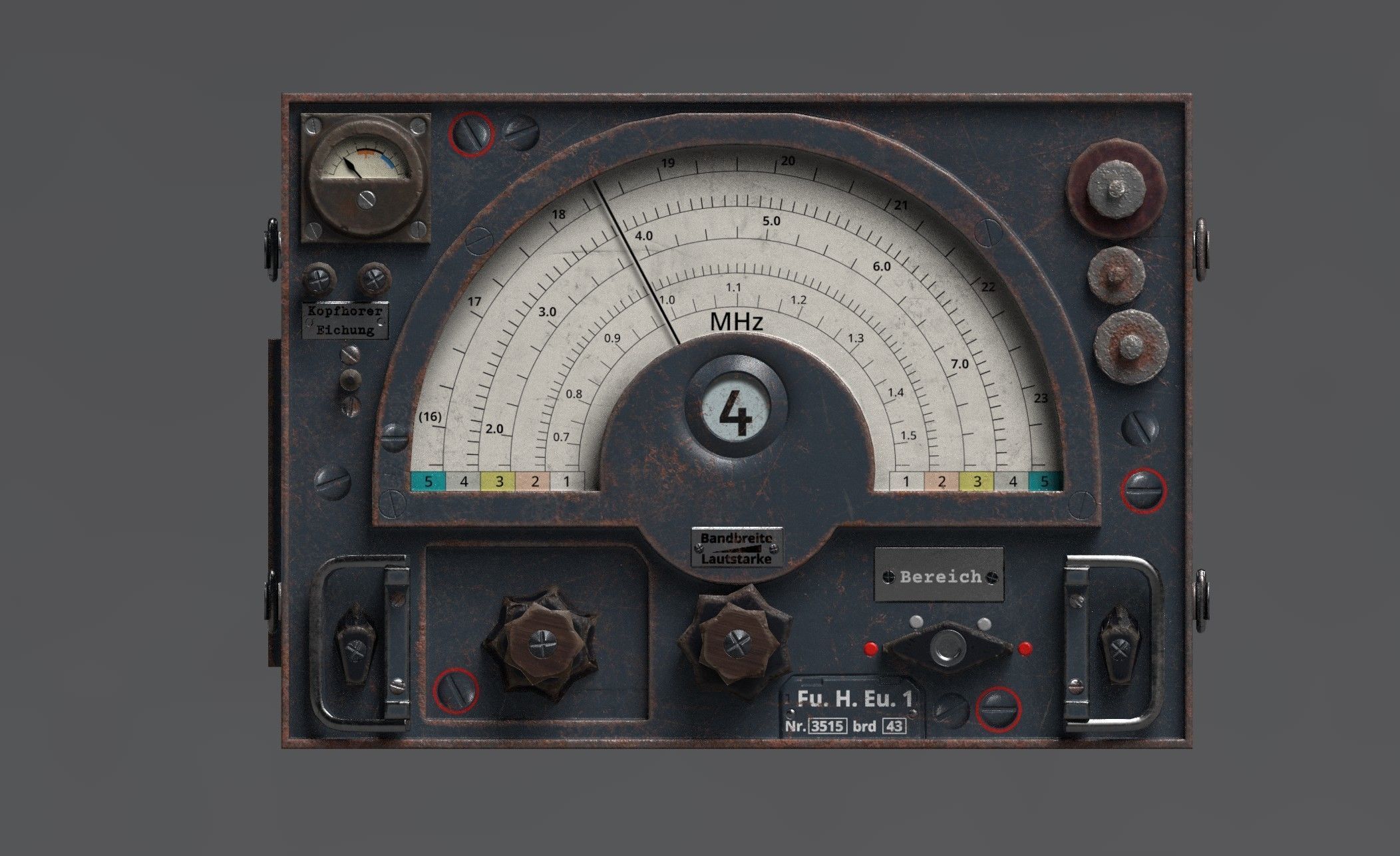 WW2 Radio Communications - UE5 ready - Low poly - 4k PBR Low-poly 3D model_4