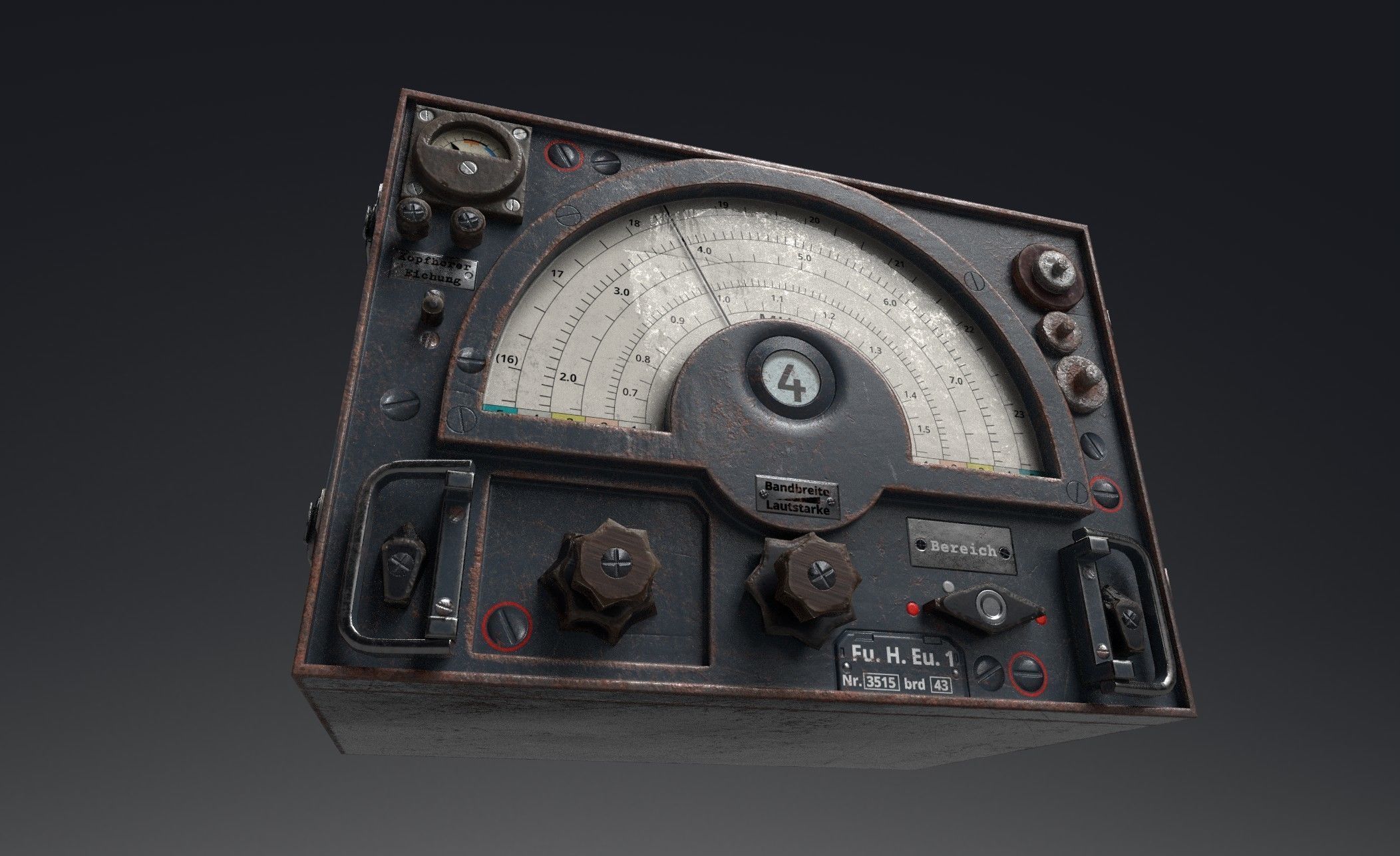 WW2 Radio Communications - UE5 ready - Low poly - 4k PBR Low-poly 3D model_3