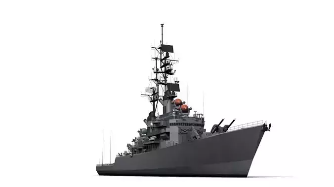 USS Leahy DLG-16 Low-poly 3D model
