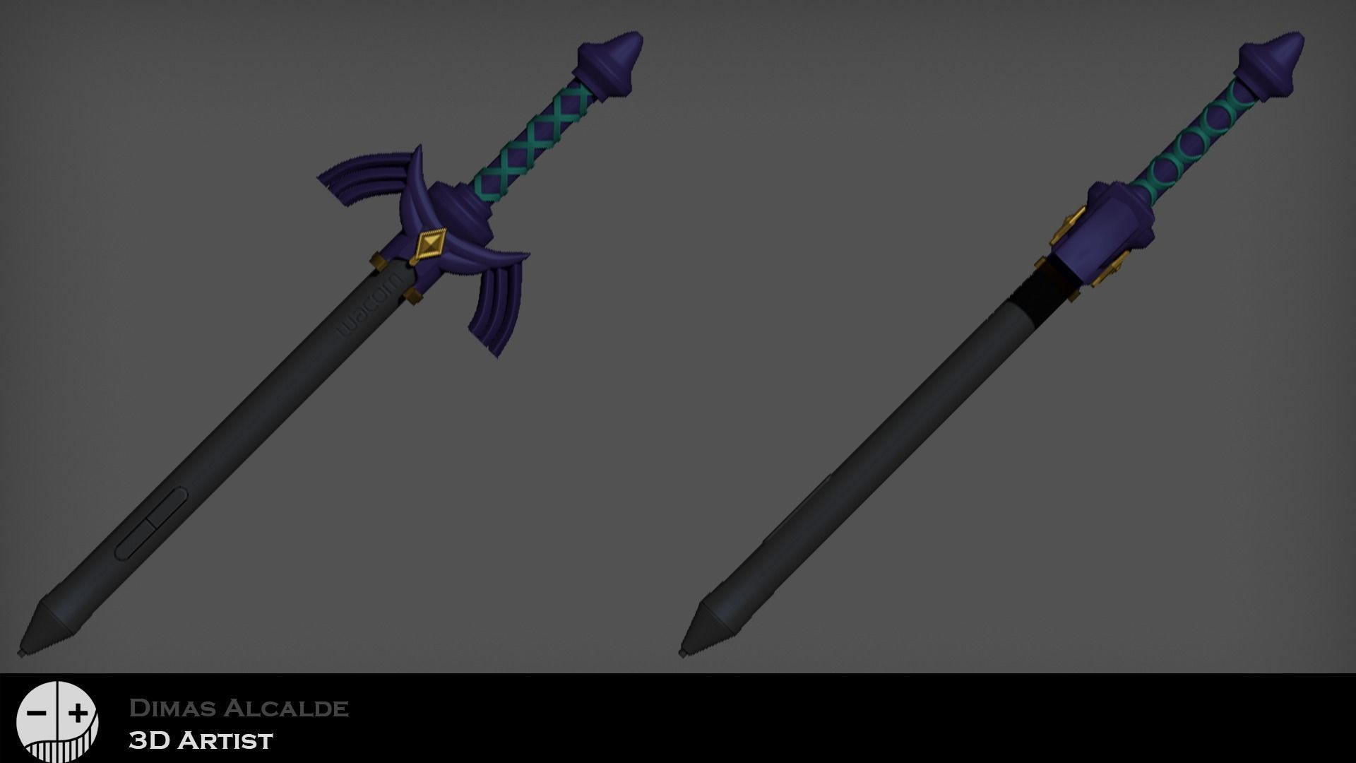 Wacom tablet pen head Zelda Master Sword 3D print model_4