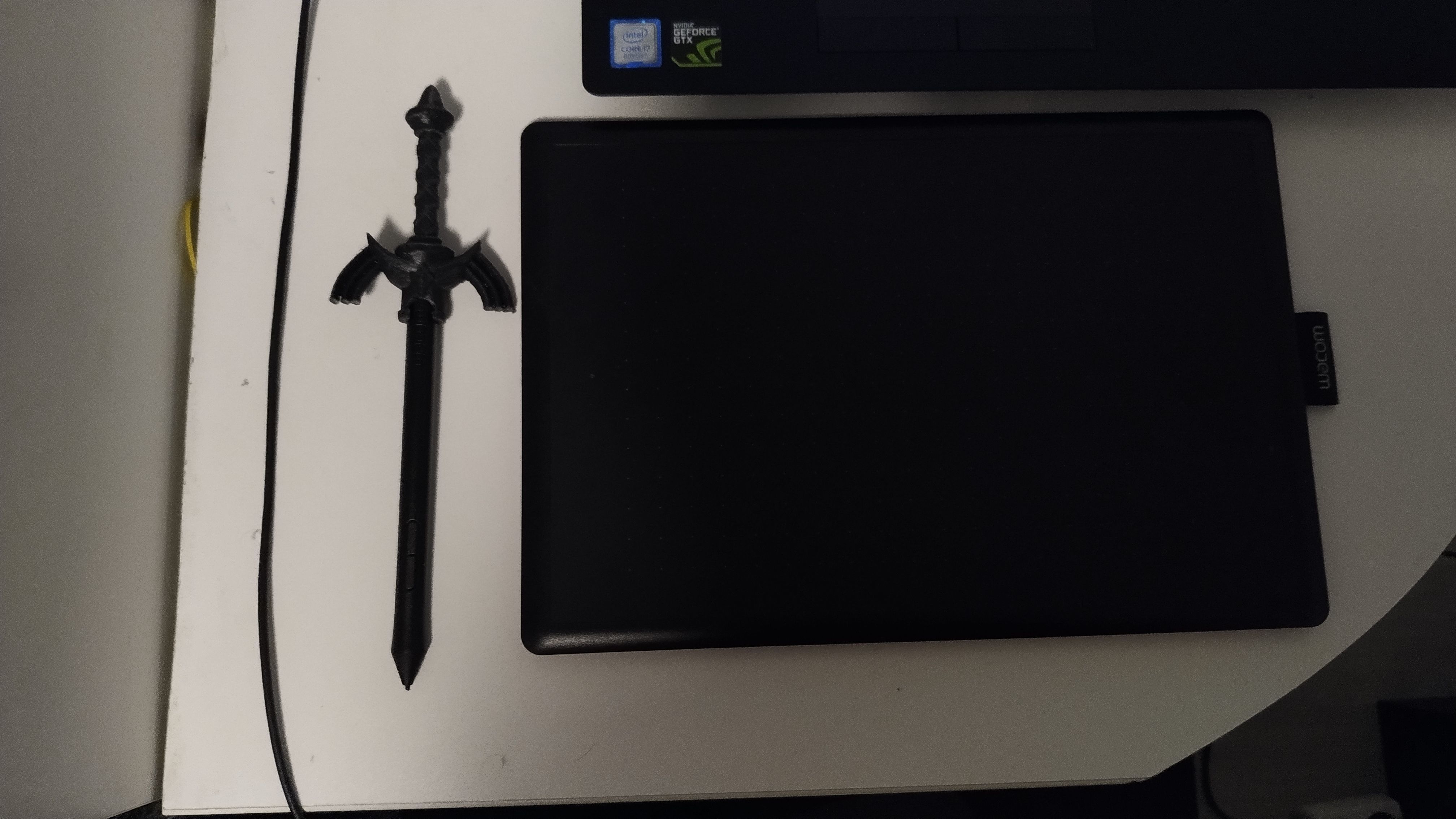 Wacom tablet pen head Zelda Master Sword 3D print model_5