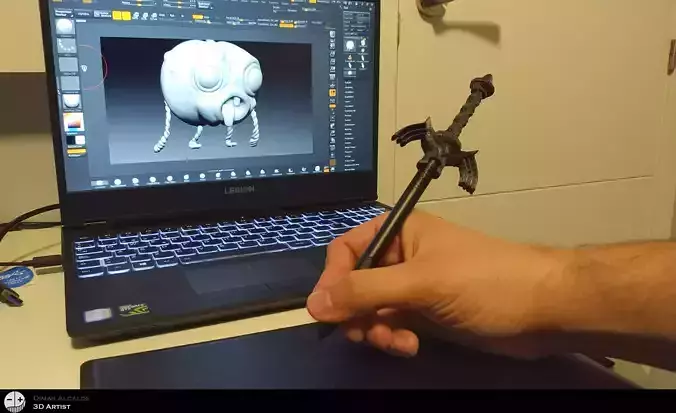 Wacom tablet pen head Zelda Master Sword 3D print model