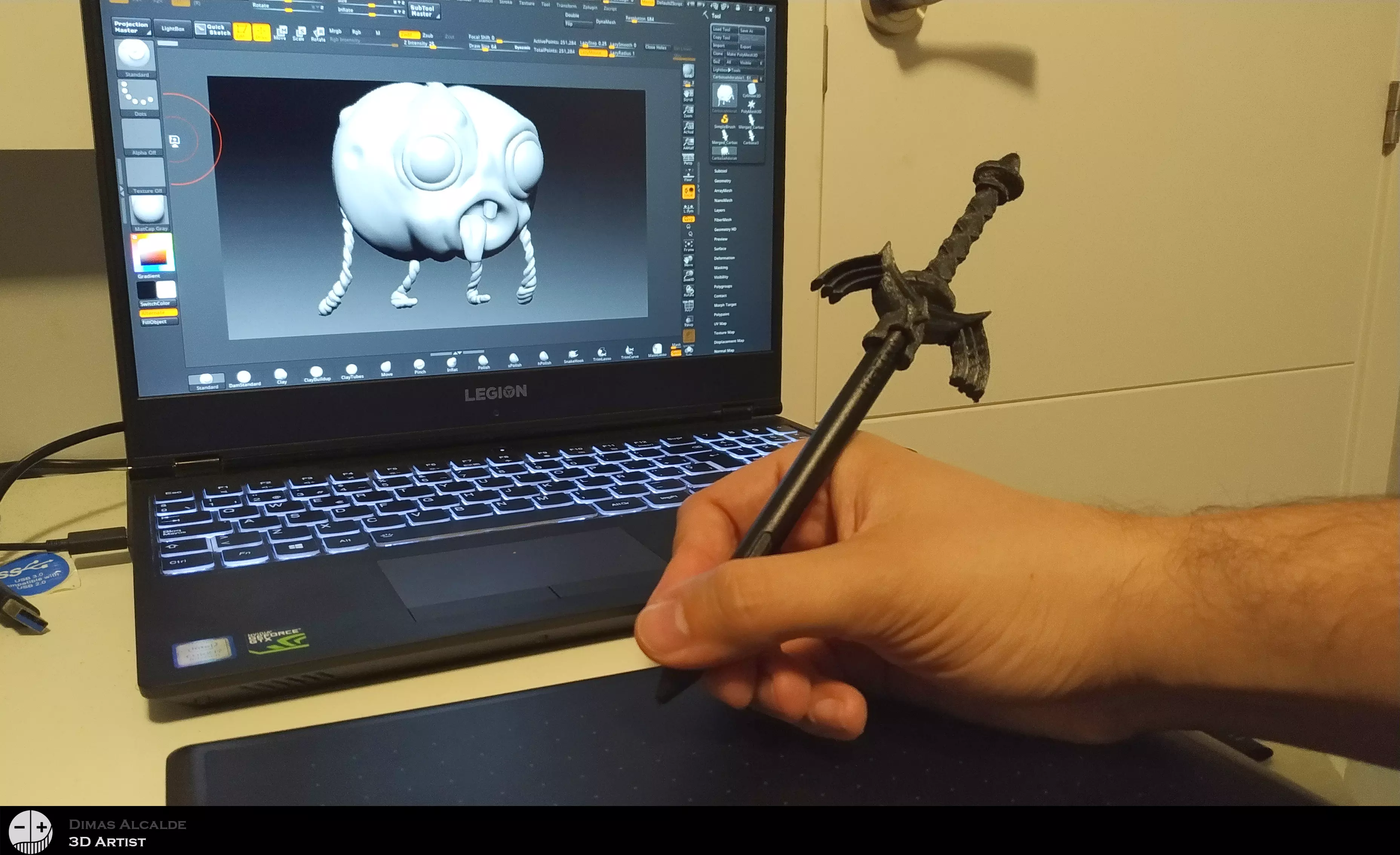 Wacom tablet pen head Zelda Master Sword 3D print model_0