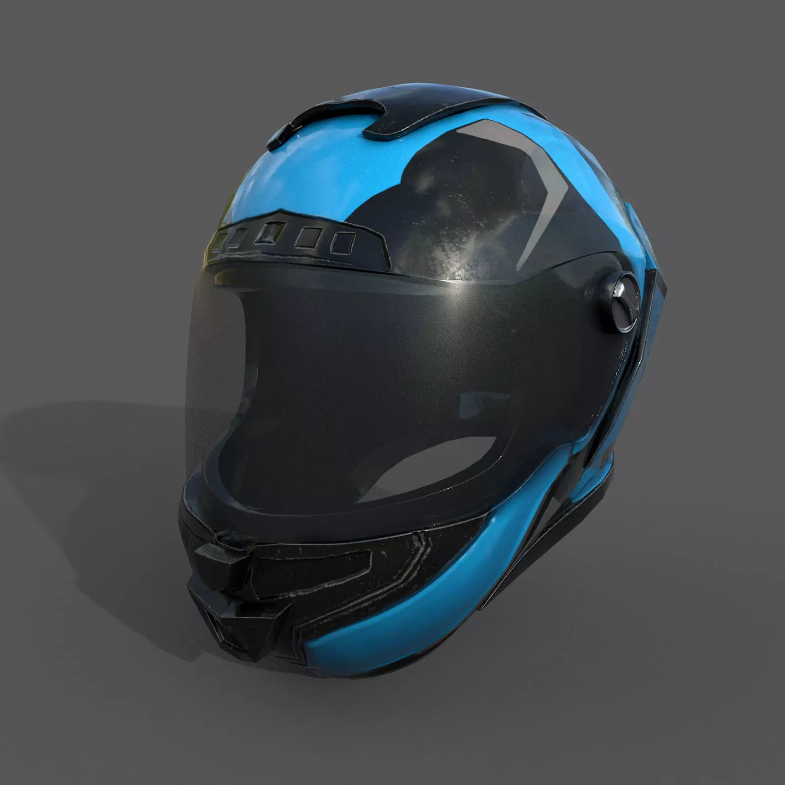 Helmet gas mask scifi military combat racer Low-poly 3D model