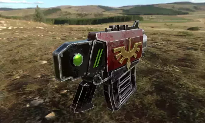 Belial s Storm Bolter Free low-poly 3D model