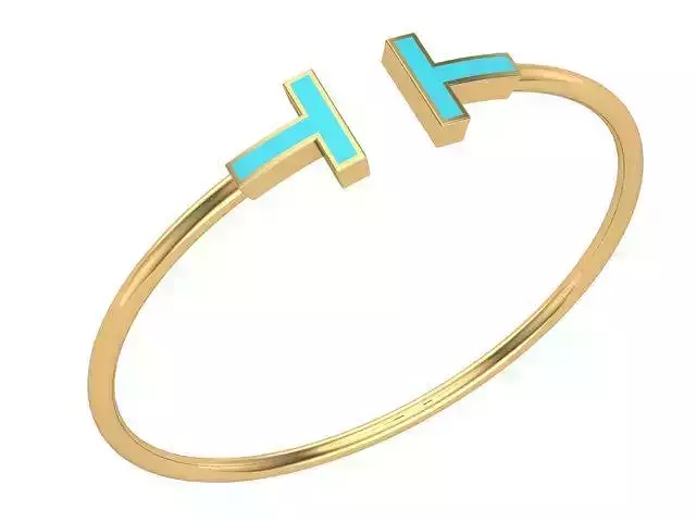 Blue T Bangle 