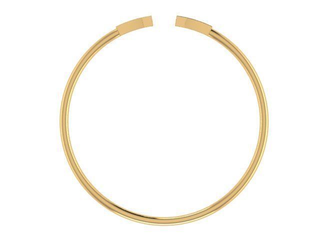 Blue T Bangle  3D print model_2