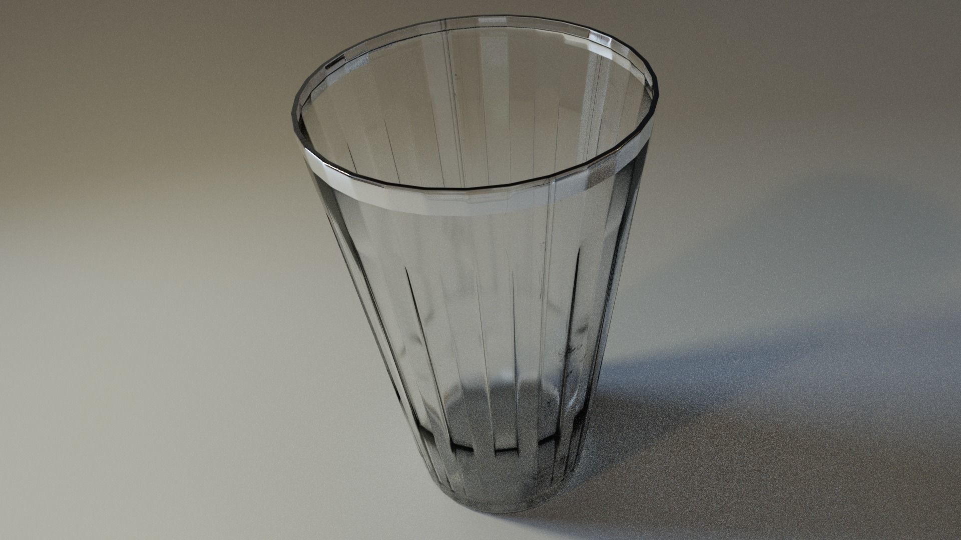 Glass tall on table Free 3D model_2