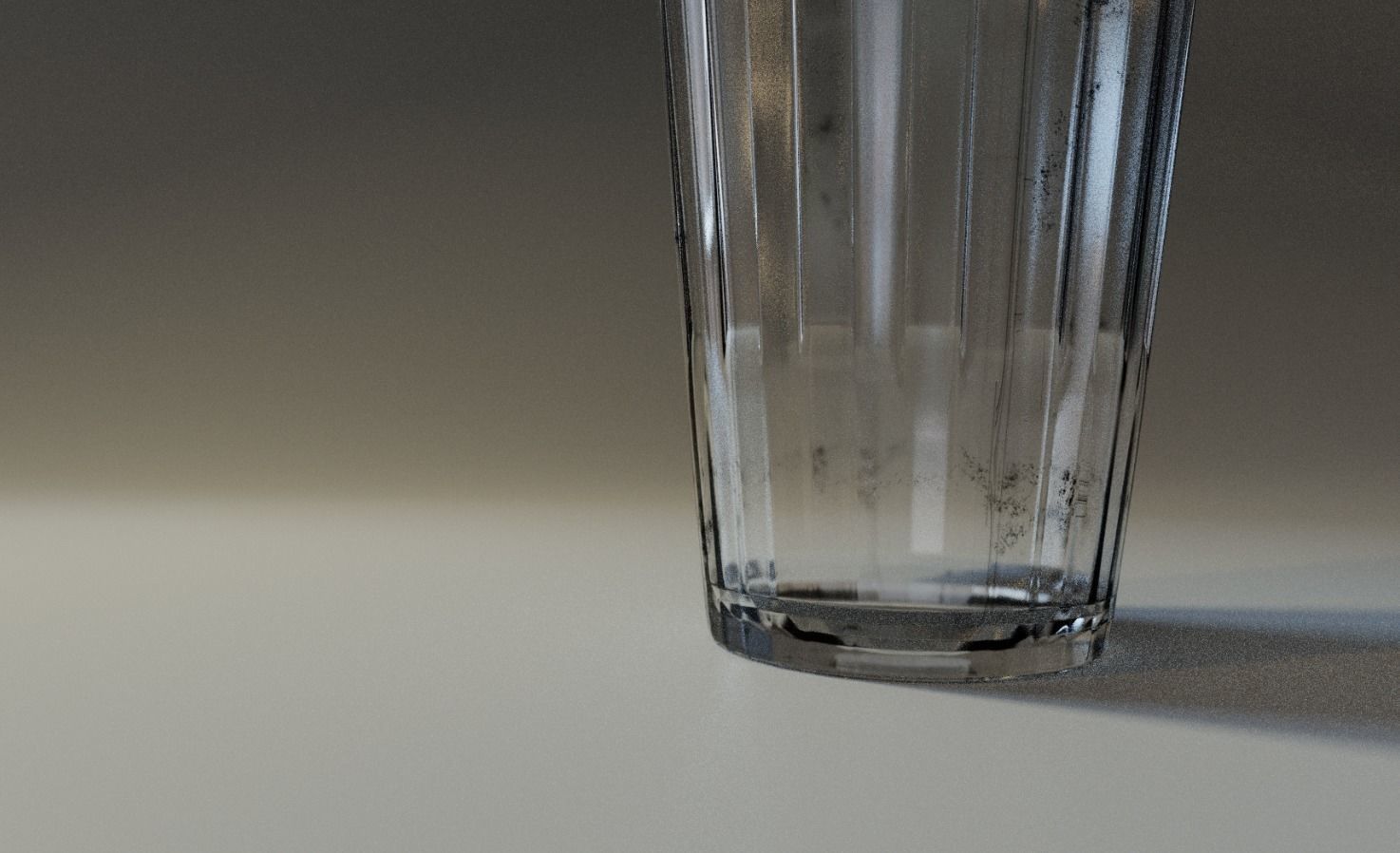 Glass tall on table Free 3D model_1