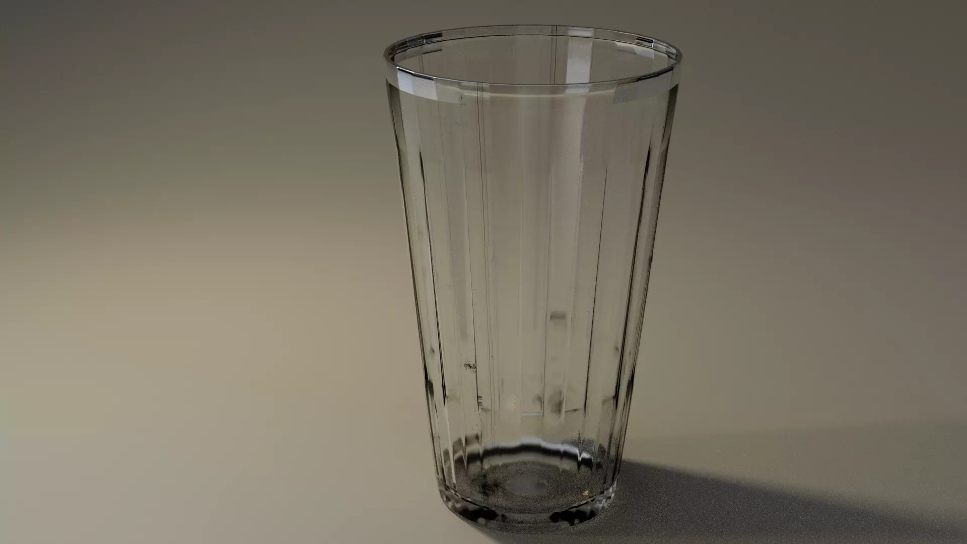 Glass tall on table Free 3D model_0