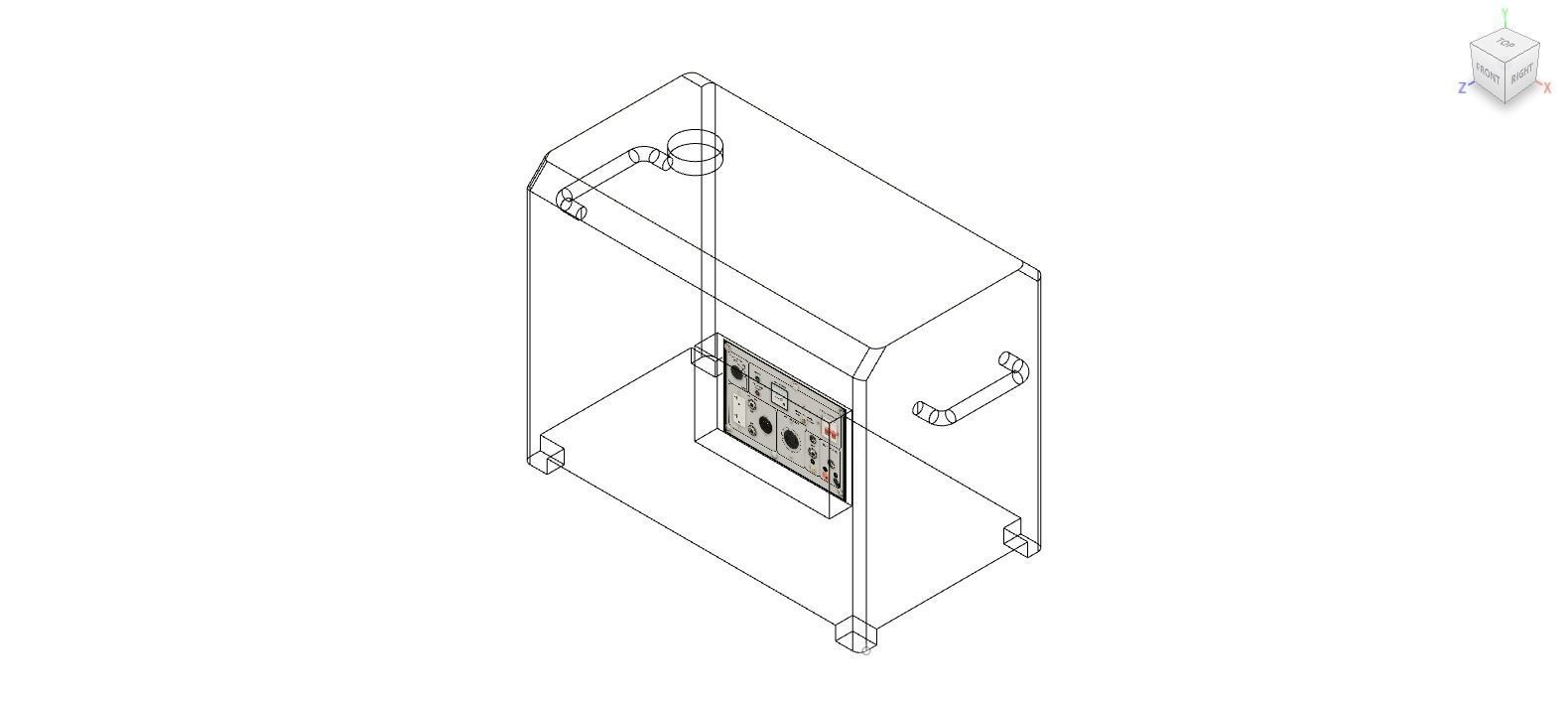10KVA generator inverter Low-poly 3D model_7