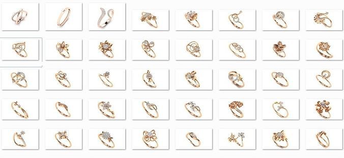 111 Women Artistic  ring 3dm stl render detail  3D print model