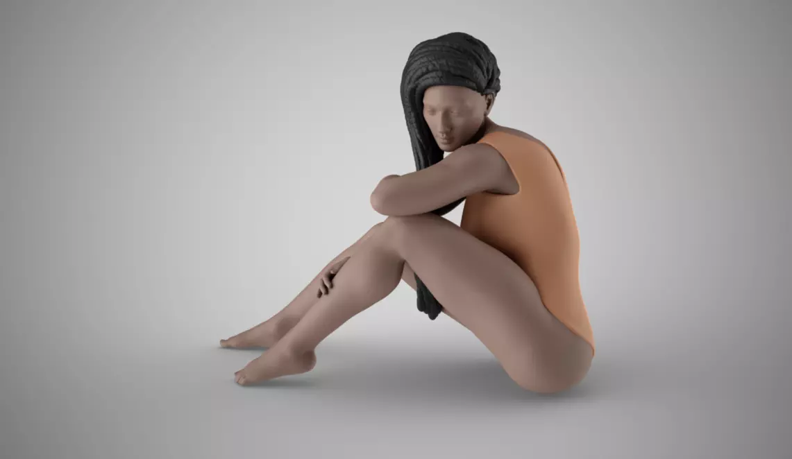 Dreaming Girl 2 3D print model_0