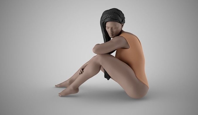 Dreaming Girl 2 3D print model