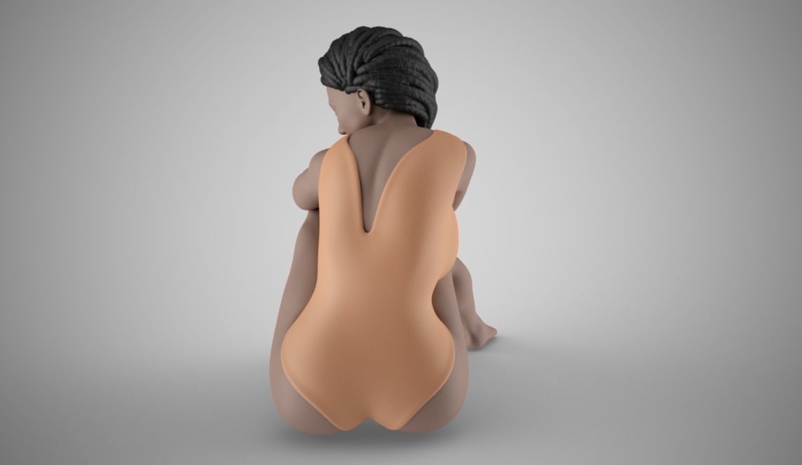 Dreaming Girl 2 3D print model_6
