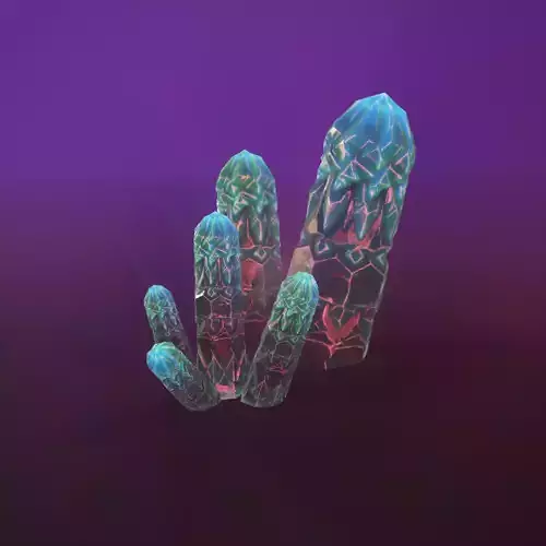 fantasy mineral for games Low-poly 3D model