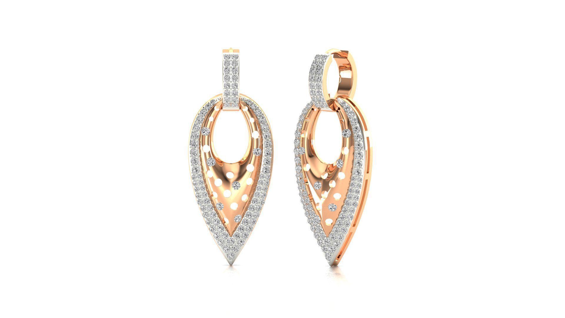 58 Women Earrings 3dm render details bulk collection 3D print model_35