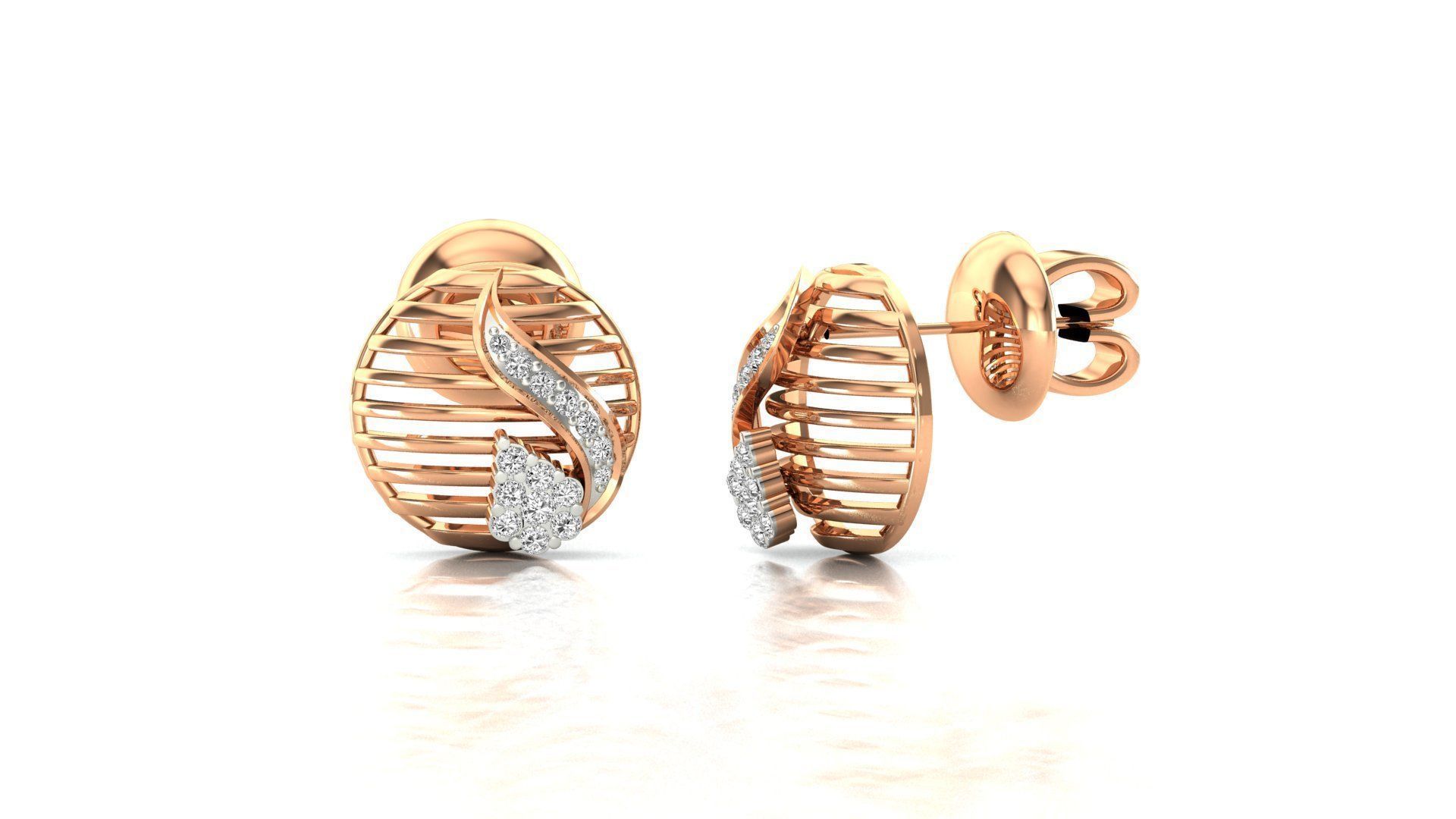 58 Women Earrings 3dm render details bulk collection 3D print model_18