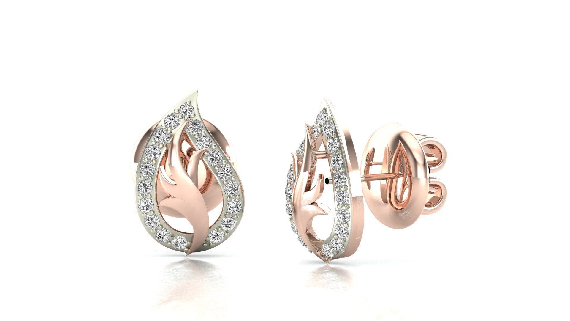 58 Women Earrings 3dm render details bulk collection 3D print model_52