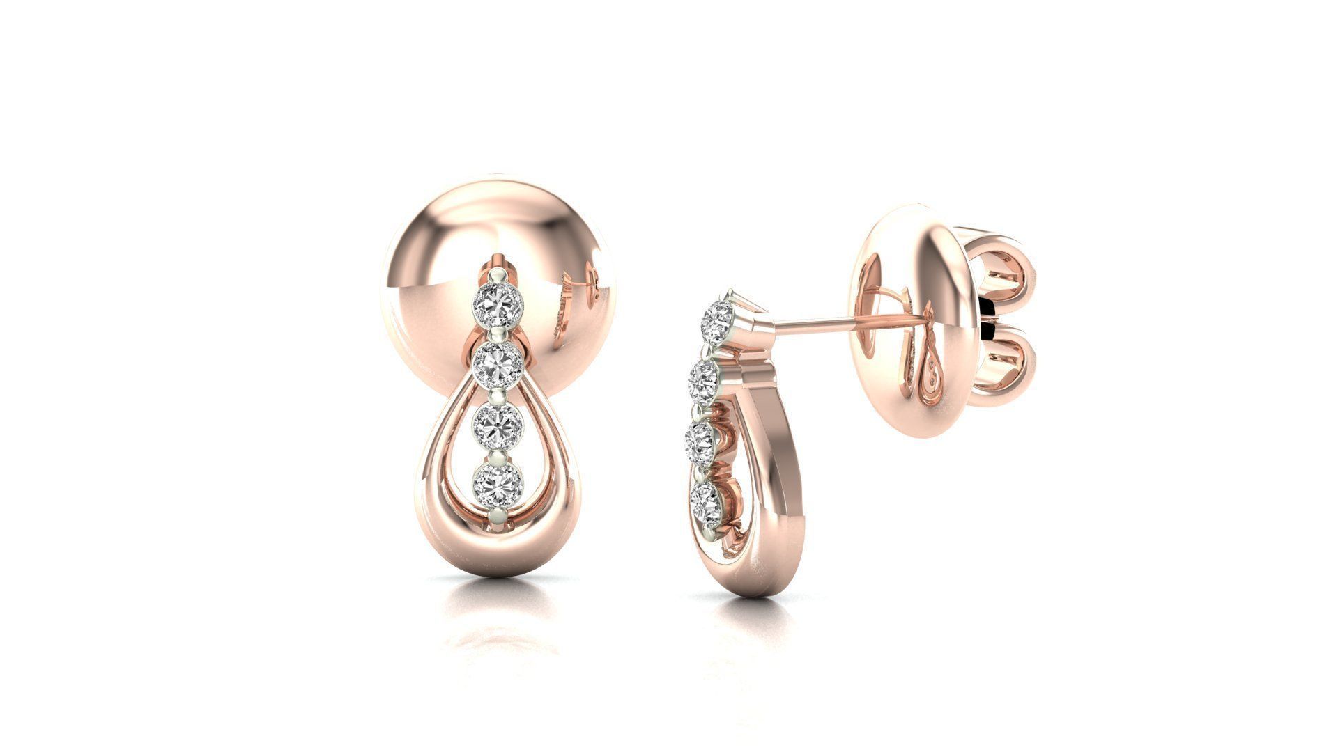 58 Women Earrings 3dm render details bulk collection 3D print model_13