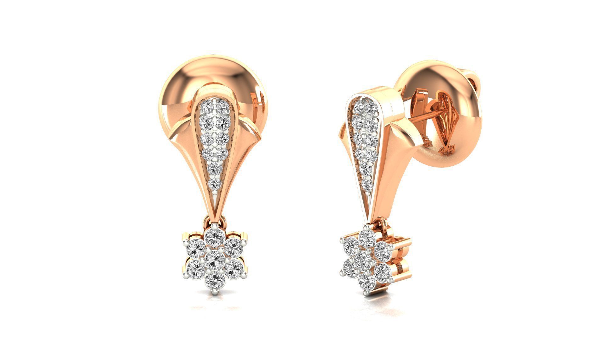 58 Women Earrings 3dm render details bulk collection 3D print model_9