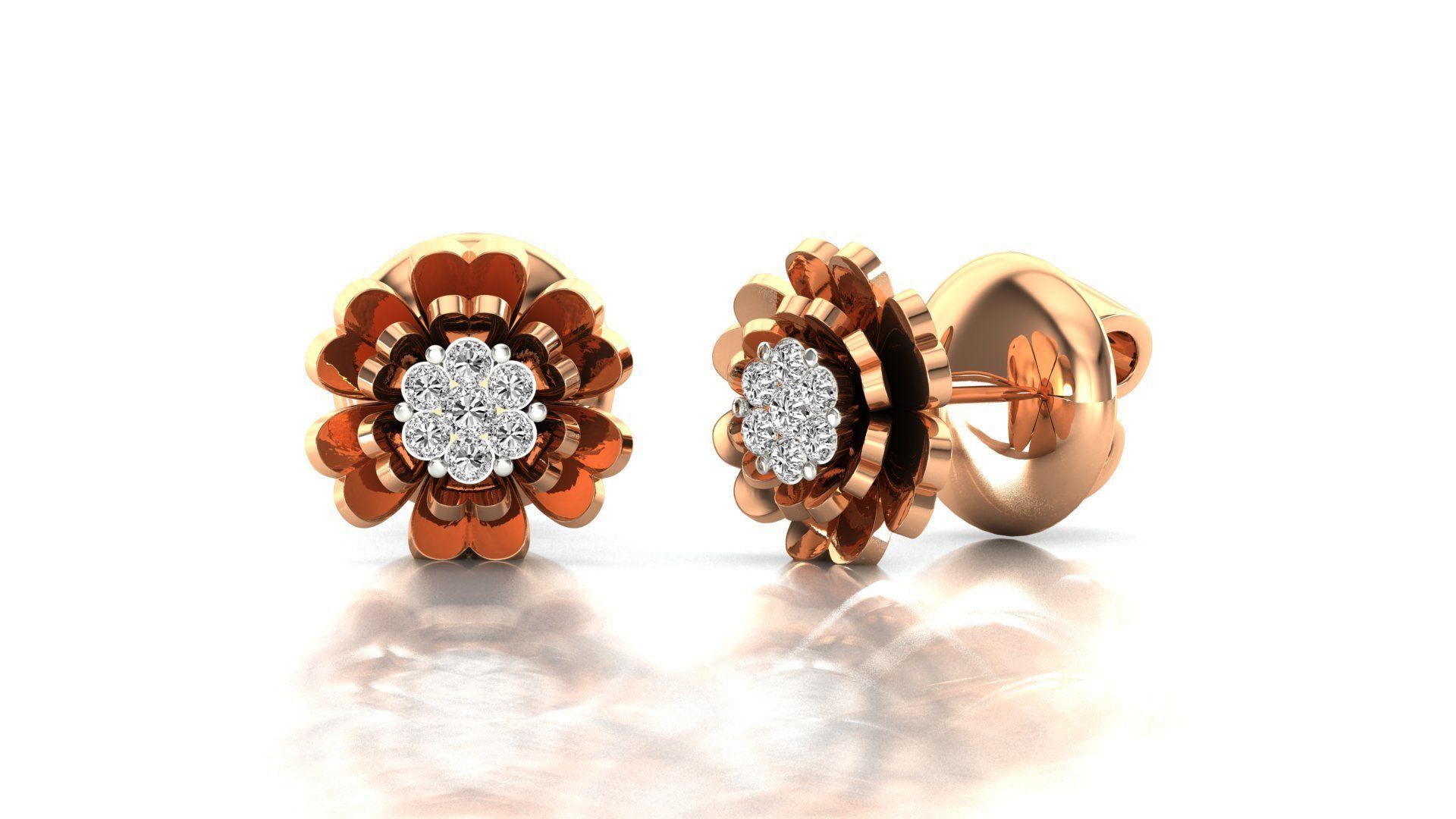 58 Women Earrings 3dm render details bulk collection 3D print model_17