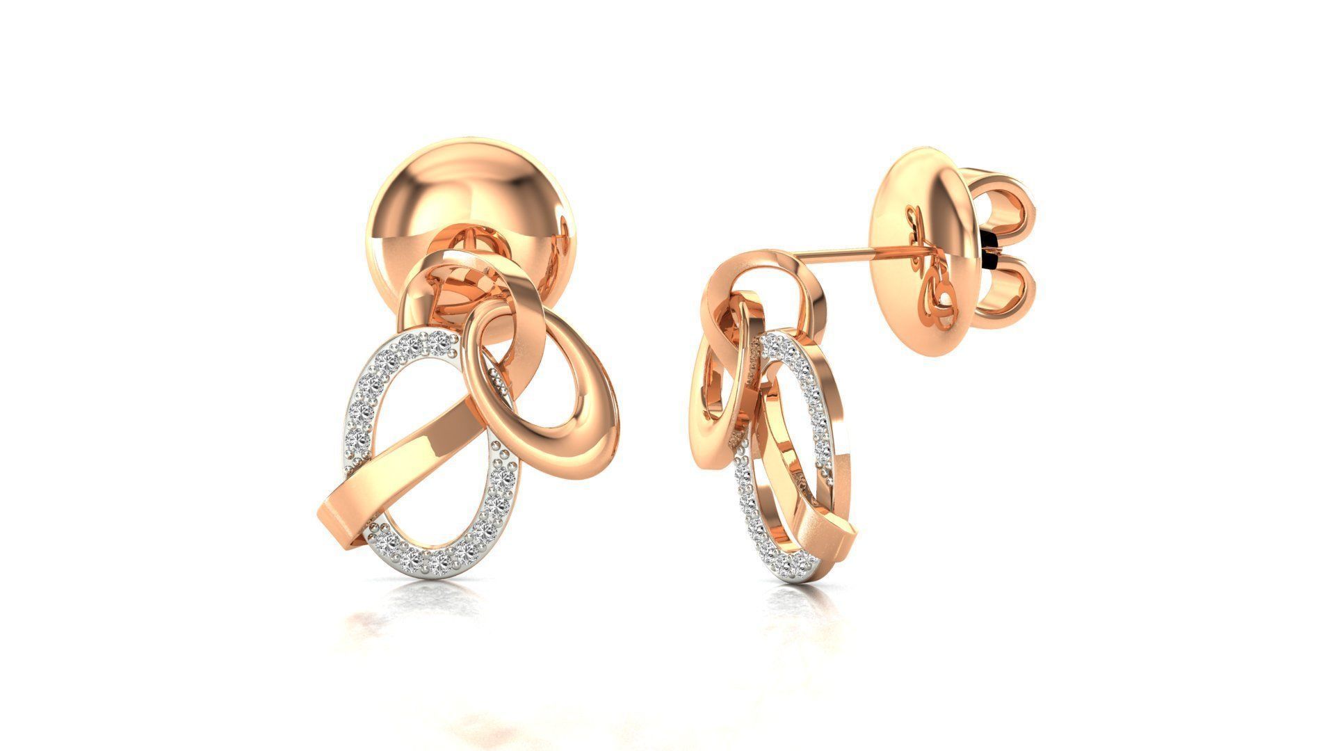 58 Women Earrings 3dm render details bulk collection 3D print model_57