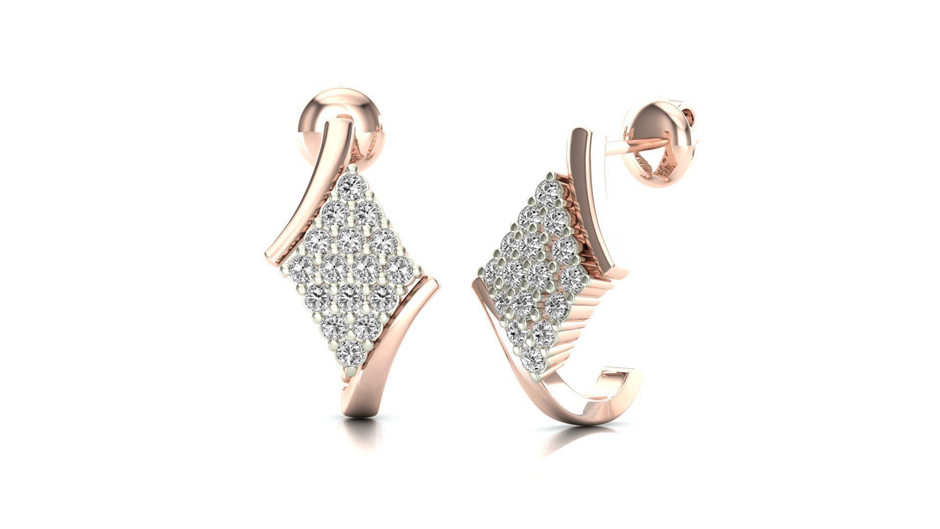 58 Women Earrings 3dm render details bulk collection 3D print model_41