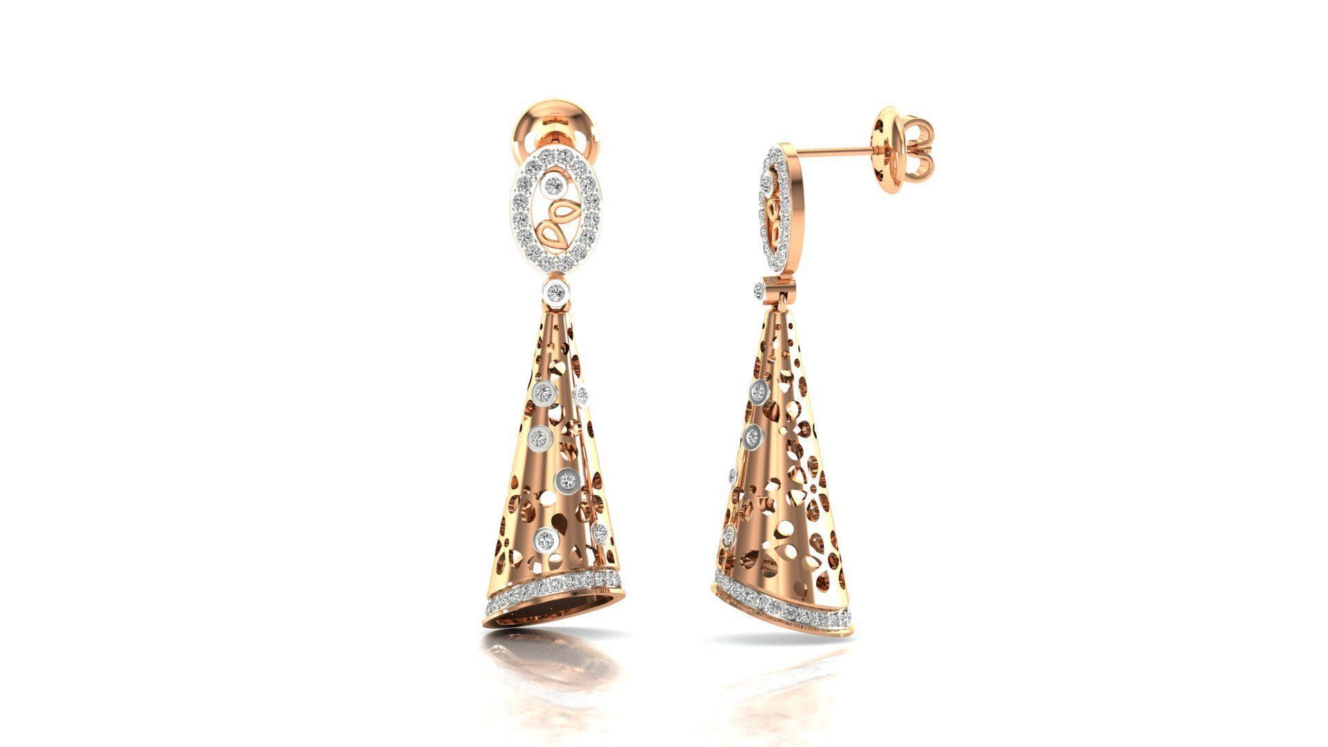 58 Women Earrings 3dm render details bulk collection 3D print model_28