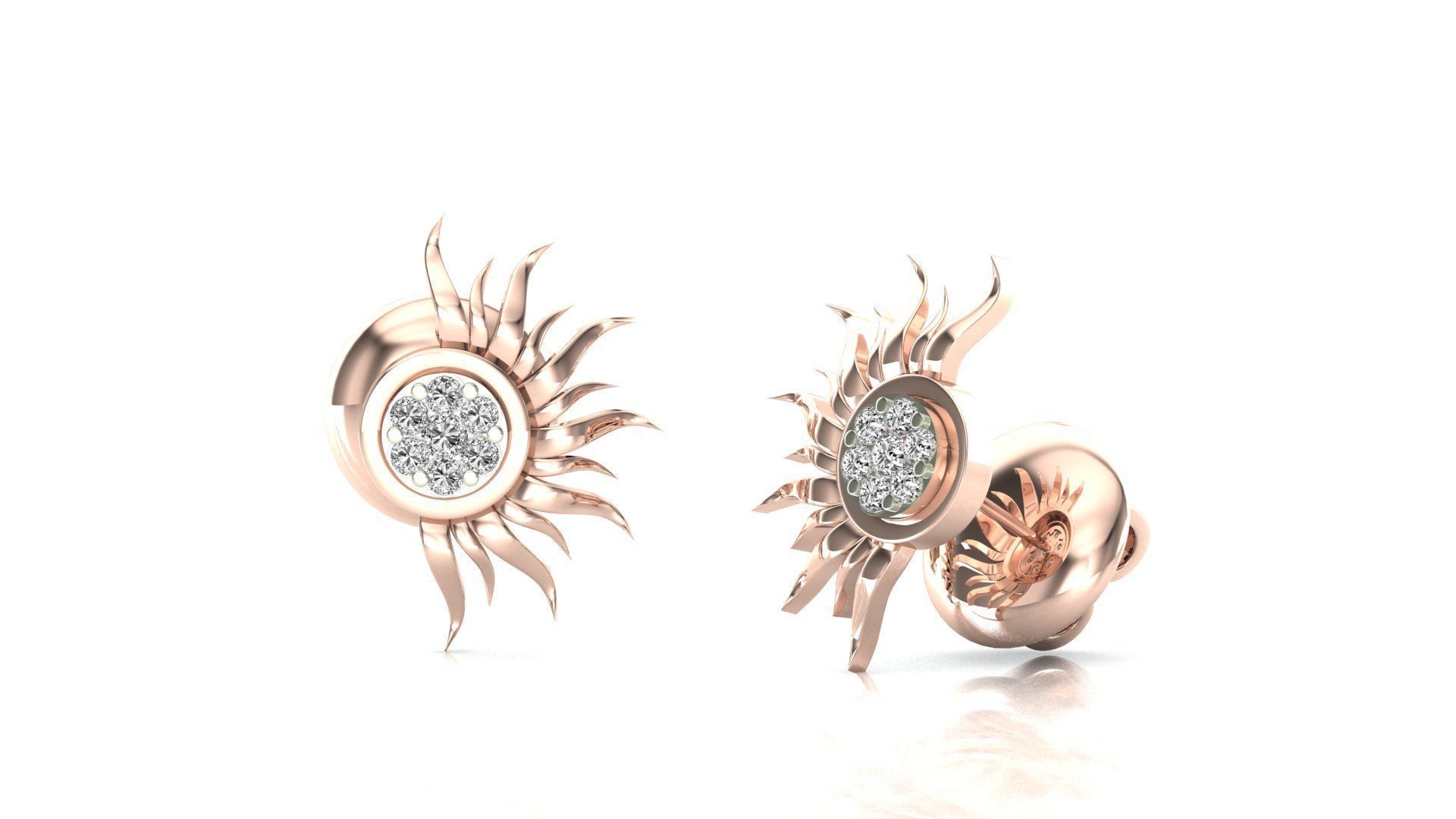 58 Women Earrings 3dm render details bulk collection 3D print model_14