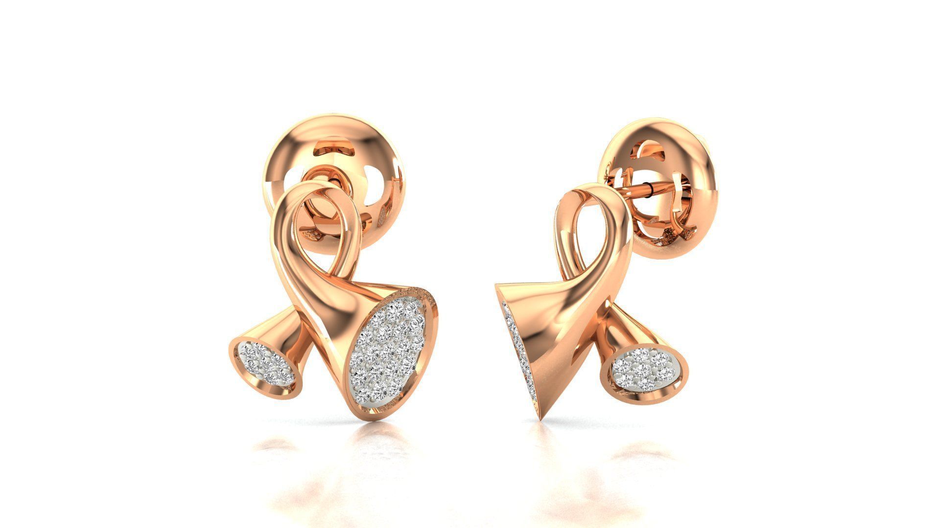 58 Women Earrings 3dm render details bulk collection 3D print model_19
