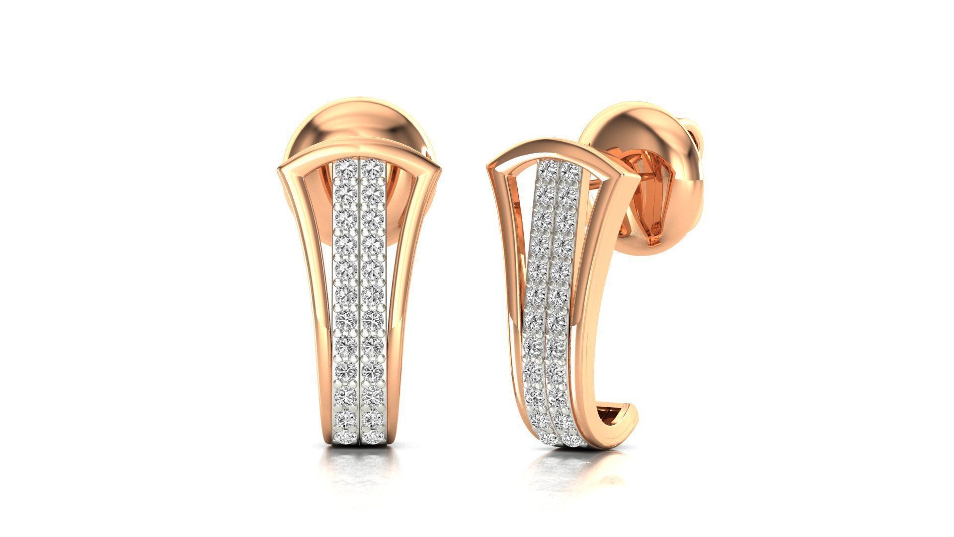 58 Women Earrings 3dm render details bulk collection 3D print model_36