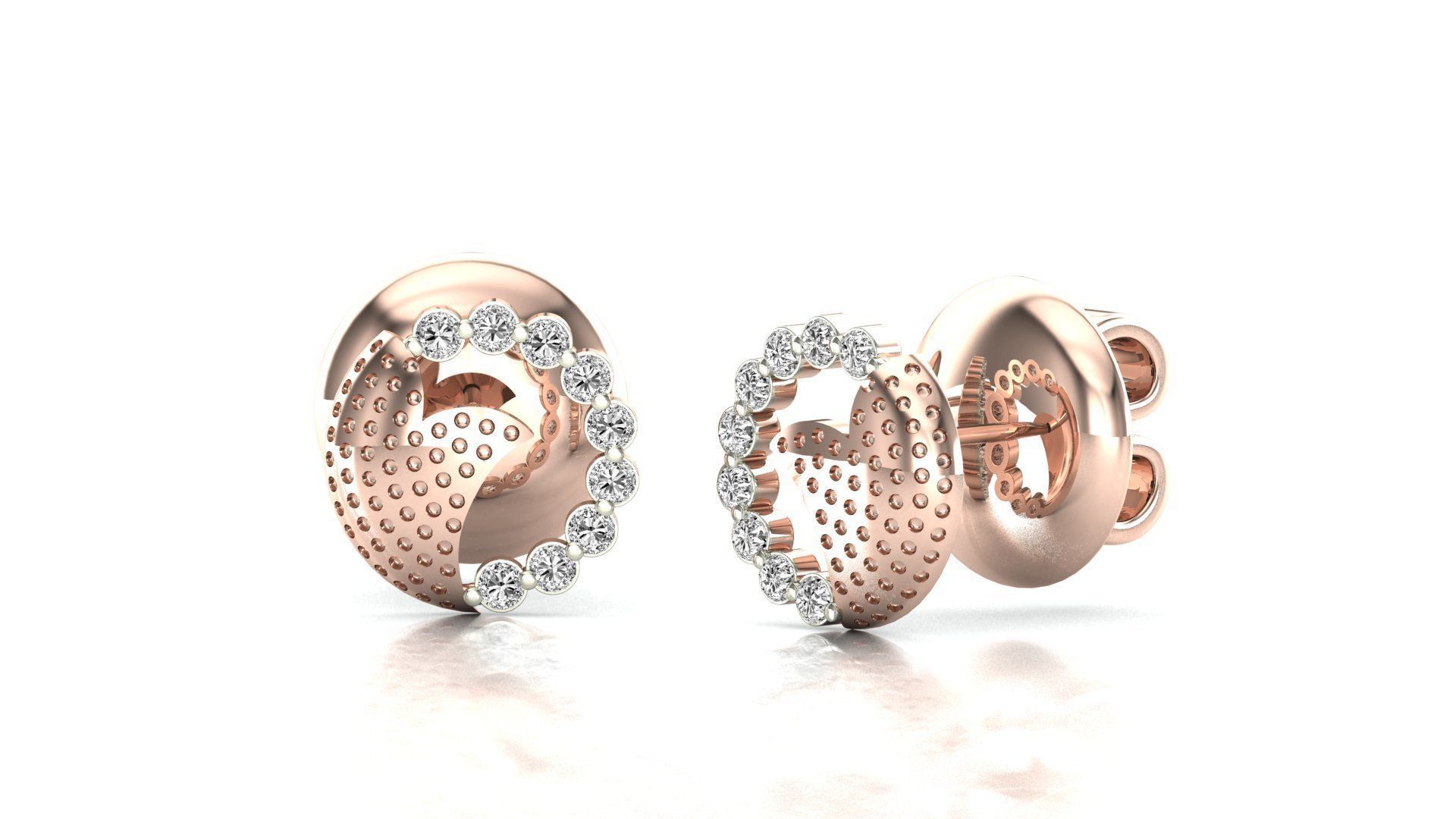 58 Women Earrings 3dm render details bulk collection 3D print model_53