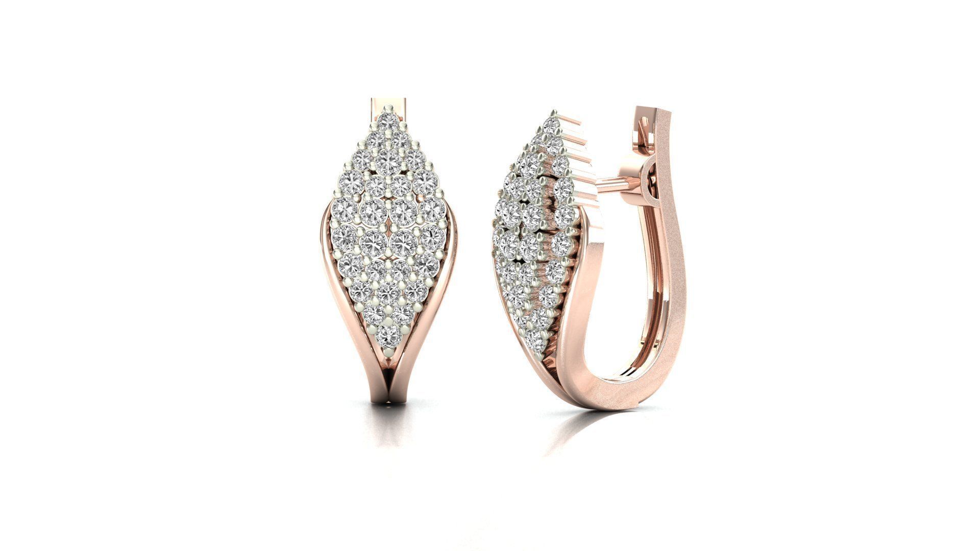 58 Women Earrings 3dm render details bulk collection 3D print model_48